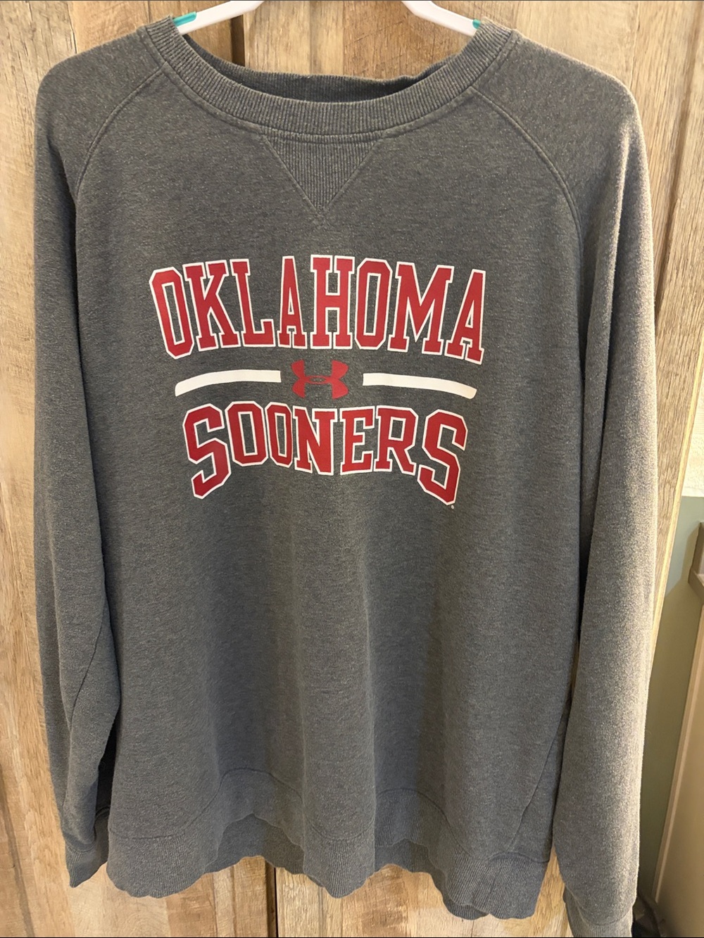Under Armour XXL loose Gray Oklahoma Sooners Crewneck Sweatshirt OU